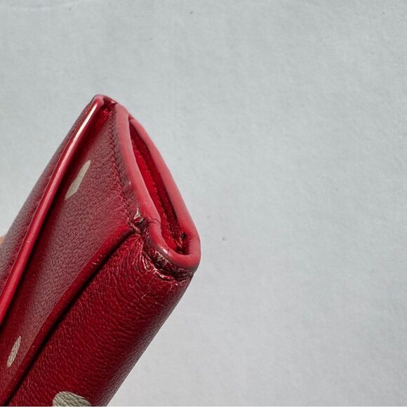 Balenciaga Heart-Patterned Red Wallet Key Card Holder - Picture 6 of 7